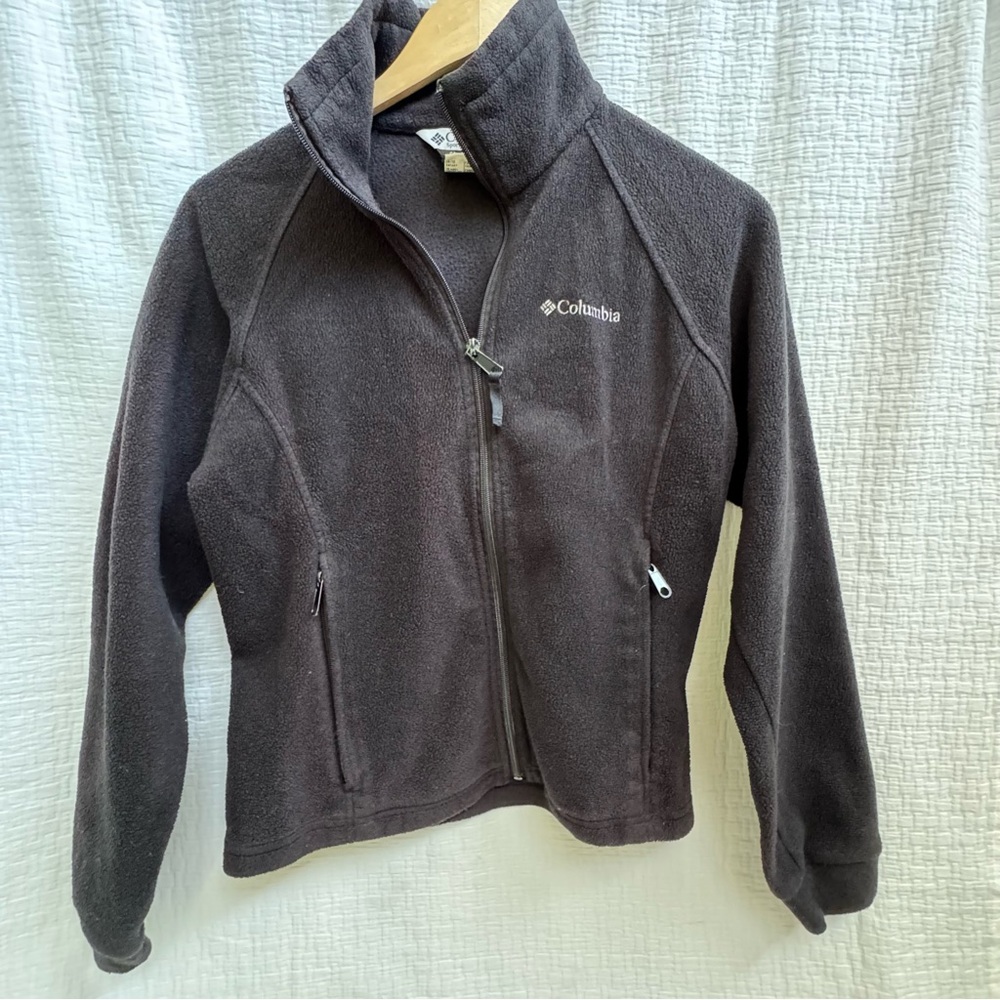 Columbia fleece zip jacket gray